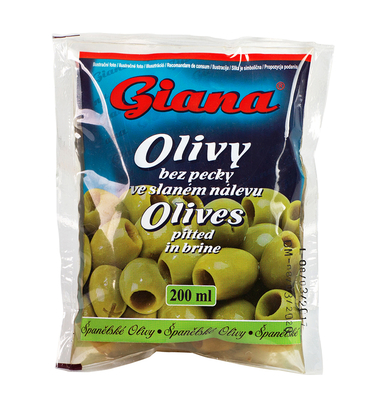 Španielske zelené olivy bez kôstky v slanom náleve